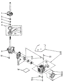 Brake, Clutch, Gearcase, Motor And Pump parts for Whirlpool Washer LA5500XTM1 from AppliancePartsPros.com