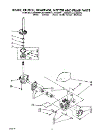 06 - Brake, Clutch, Gearcase, Motor And Pump parts for Whirlpool Washer LA9800XTF1 from AppliancePartsPros.com