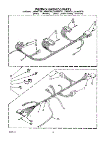 10 - Wiring Harness parts for Whirlpool Washer LA9800XTG1 from AppliancePartsPros.com