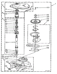 Gearcase parts for Whirlpool Washer LA5500XTF1 from AppliancePartsPros.com