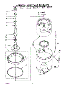05 - Agitator, Basket And Tub parts for Whirlpool Washer LA9500XTF1 from AppliancePartsPros.com