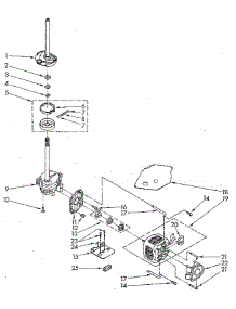 Brake, Clutch, Gearcase, Motor And Pump parts for Whirlpool Washer LA5300XSM2 from AppliancePartsPros.com