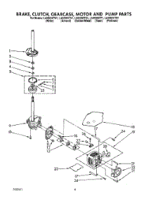 07 - Brake, Clutch, Gearcase, Motor And Pump parts for Whirlpool Washer LA9500XTF1 from AppliancePartsPros.com