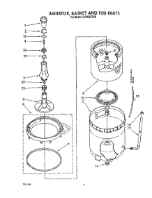 04 - Agitator, Basket And Tub parts for Whirlpool Washer LA7800XTG0 from AppliancePartsPros.com