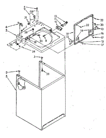 Top And Cabinet parts for Whirlpool Washer LA5500XSN0 from AppliancePartsPros.com