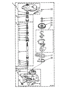 Gearcase parts for Whirlpool Washer LA5500XSN0 from AppliancePartsPros.com