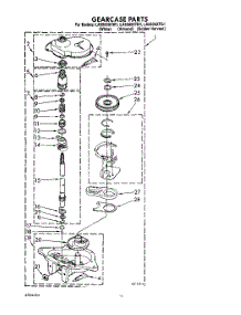11 - Gearcase parts for Whirlpool Washer LA5500XTN1 from AppliancePartsPros.com