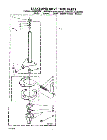 08 - Brake And Drive Tube parts for Whirlpool Washer LA9800XTN1 from AppliancePartsPros.com
