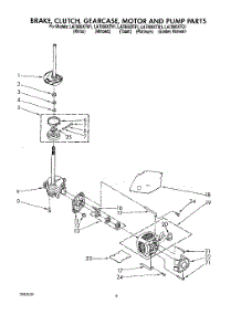 06 - Brake, Clutch, Gearcase, Motor And Pump parts for Whirlpool Washer LA7800XTG1 from AppliancePartsPros.com
