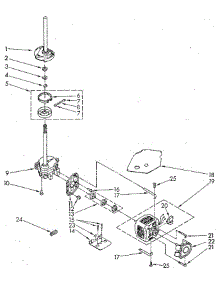 Brake, Clutch, Gearcase, Motor And Pump parts for Whirlpool Washer LA5580XSN2 from AppliancePartsPros.com