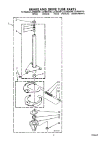 09 - Brake And Drive Tube parts for Whirlpool Washer LA7800XTG1 from AppliancePartsPros.com