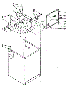 Top And Cabinet parts for Whirlpool Washer LA5300XSN0 from AppliancePartsPros.com