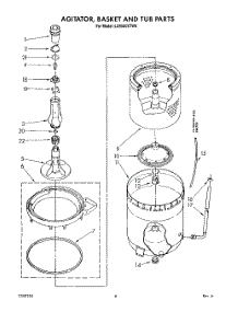 04 - Agitator, Basket And Tub parts for Whirlpool Washer LA9500XTN0 from AppliancePartsPros.com