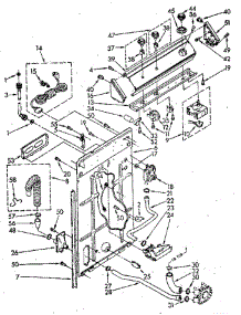 Controls And Rear Panel parts for Whirlpool Washer LA5300XSN0 from AppliancePartsPros.com