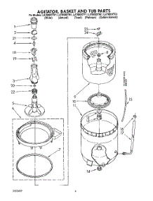 04 - Agitator, Basket And Tub parts for Whirlpool Washer LA7800XTN1 from AppliancePartsPros.com