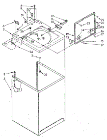 Top And Cabinet parts for Whirlpool Washer LA5300XTF0 from AppliancePartsPros.com