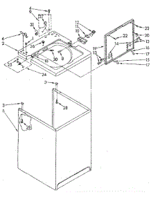 Top And Cabinet parts for Whirlpool Washer LA5580XSF1 from AppliancePartsPros.com