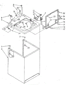 Top And Cabinet parts for Whirlpool Washer LA5580XSG2 from AppliancePartsPros.com