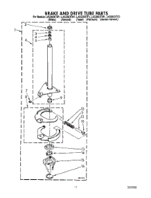 10 - Brake And Drive Tube parts for Whirlpool Washer LA5300XTM1 from AppliancePartsPros.com