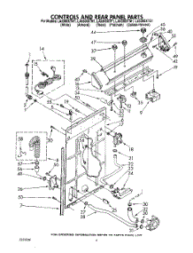03 - Controls And Rear Panel parts for Whirlpool Washer LA5300XTN1 from AppliancePartsPros.com