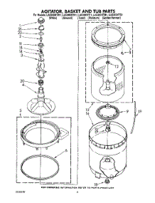 05 - Agitator, Basket And Tub parts for Whirlpool Washer LA5300XTN1 from AppliancePartsPros.com