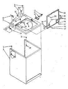 Top And Cabinet parts for Whirlpool Washer LA5580XSN0 from AppliancePartsPros.com