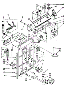 Controls And Rear Panel parts for Whirlpool Washer LA5580XSN0 from AppliancePartsPros.com