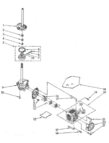 Brake, Clutch, Gearcase, Motor And Pump parts for Whirlpool Washer LA5300XTG0 from AppliancePartsPros.com