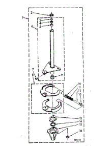 Brake And Drive Tube parts for Whirlpool Washer LA5580XSN0 from AppliancePartsPros.com
