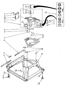 Machine Base parts for Whirlpool Washer LA5300XTG0 from AppliancePartsPros.com