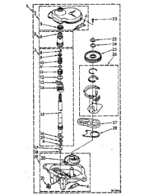 Gearcase parts for Whirlpool Washer LA5580XSN0 from AppliancePartsPros.com
