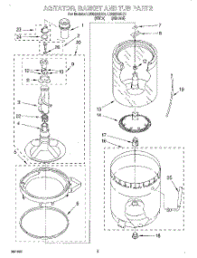 03 - Agitator, Basket And Tub parts for Whirlpool Washer LSR8233EQ1 from AppliancePartsPros.com