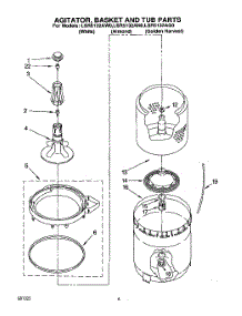04 - Agitator, Basket And Tub parts for Whirlpool Washer LSR5132AG0 from AppliancePartsPros.com