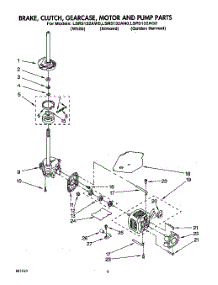 06 - Brake, Clutch, Gearcase, Motor And Pump parts for Whirlpool Washer LSR5132AG0 from AppliancePartsPros.com
