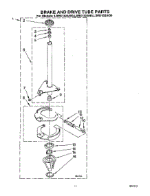 09 - Brake And Drive Tube parts for Whirlpool Washer LSR5132AN0 from AppliancePartsPros.com