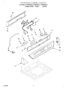 04 - Control Panel parts for Whirlpool Washer GVW9959KT0 from AppliancePartsPros.com