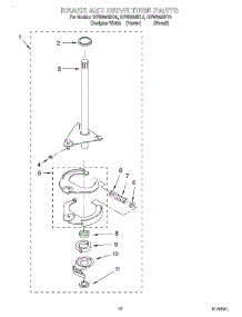 07 - Brake And Drive Tube parts for Whirlpool Washer GVW9959KT0 from AppliancePartsPros.com