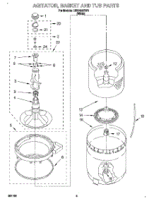 04 - Agitator, Basket And Tub parts for Whirlpool Washer LSR6132BW1 from AppliancePartsPros.com