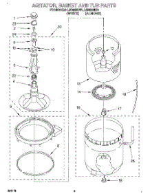 04 - Agitator, Basket And Tub parts for Whirlpool Washer LSR6233BW1 from AppliancePartsPros.com