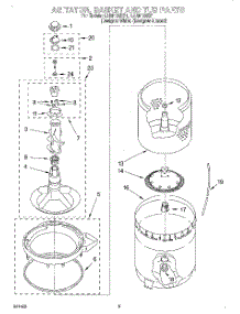 03 - Agitator, Basket & Tub parts for Whirlpool Washer LSR6132EQ1 from AppliancePartsPros.com
