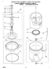 04 - Agitator, Basket, And Tub parts for Whirlpool Washer LSR6233BG0 from AppliancePartsPros.com