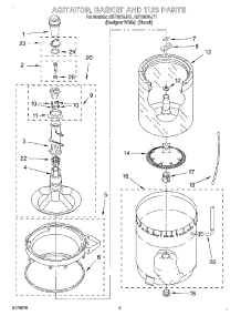 03 - Agitator, Basket And Tub parts for Whirlpool Washer GST9675JT1 from AppliancePartsPros.com