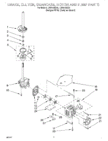 04 - Brake, Clutch, Gearcase, Motor And Pump parts for Whirlpool Washer LSR6132EZ0 from AppliancePartsPros.com