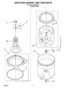03 - Agitator, Basket And Tub parts for Whirlpool Washer LXR5432KQ0 from AppliancePartsPros.com
