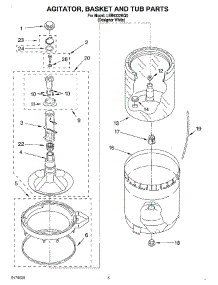 03 - Agitator, Basket And Tub parts for Whirlpool Washer LSR6332KQ0 from AppliancePartsPros.com