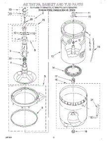 03 - Agitator, Basket And Tub parts for Whirlpool Washer LXR9245EZ0 from AppliancePartsPros.com