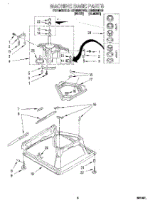 06 - Machine Base parts for Whirlpool Washer LSR6233DW0 from AppliancePartsPros.com