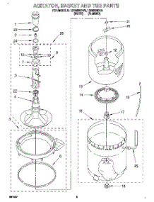 04 - Agitator, Basket And Tub parts for Whirlpool Washer LSR6233DN0 from AppliancePartsPros.com