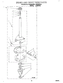 08 - Brake And Drive Tube parts for Whirlpool Washer LSR6233DN0 from AppliancePartsPros.com