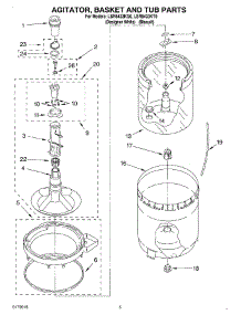 03 - Agitator, Basket And Tub parts for Whirlpool Washer LSR8433KQ0 from AppliancePartsPros.com
